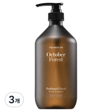 벨먼 퍼퓸드리추얼 약산성 바디워시 옥토버 포레스트, 3개, 915ml