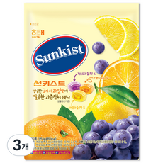 썬키스트 캔디, 125g, 3개