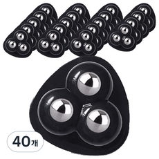 Sloand 黏貼式旋轉三角滾珠輪 3.7 x 3.7 cm, 黑色, 40個