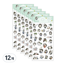 Petit 松米的日常手帳貼紙 DA5569, 混合顏色, 12個