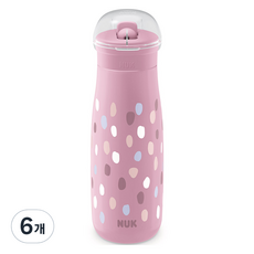 누크 미니미 Flip 2in1 빨대 드링킹컵, 450ml, 6개, 핑크