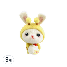 DIY 양모 니들 펠트 인형 공예 키트 coquad004 I72, 030, 3개