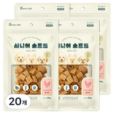 닥터조이 강아지 시니어 소프트 간식, 닭고기, 80g, 20개