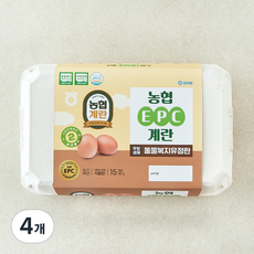 농협 EPC 무항생제 인증 동물복지 유정란 780g, 4개, 15구