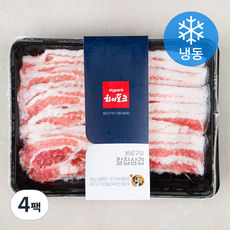 하이포크 한돈 칼집 삼겹살 구이용(냉동), 500g, 4팩