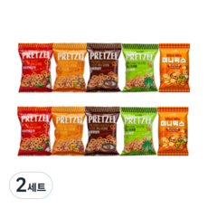 Mini Pretzel 香辣牛肉味 85g x 2p + 芥末味 85g x 2p + 炒調味料味 85g x 2p+ 切達干酪味 85g x 2p + 迷你混合切達干酪味 85g x 2p 套裝, 2組