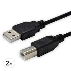 DIOPTEC USB 2.0 A 公 B 公 印表機連接線 黑色 JUSTLINK U2AB100, 2個, 10m