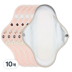 WIZLLY 粉色小狗布衛生棉, 中型, 1入, 10個