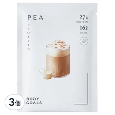 BODY GOALS 全素多效豌豆蛋白飲Pro 隨手包 馥郁奶茶, 3個, 40g