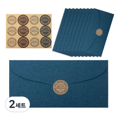 Good given 高級零用錢信封 10入 + 貼紙 12入 組, 2套, 藍色