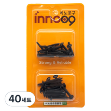 이노공구 흑색 와셔머리 직결나사 2종 세트 25mm 32mm 40pcs NIT248, 40세트