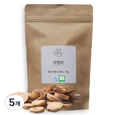 고이담아 유기농 우엉차 슬라이스, 70g, 1개입, 5개