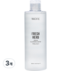 네시픽 프레쉬 허브 오리진 클렌징 워터 바쿠치올, 300ml, 3개