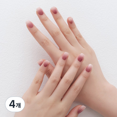 MUZ MAK 可重複使用美甲貼片 一般方頭, 多芬, 4個