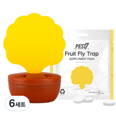 페스트세븐 초파리트랩 + 리필팩 세트, 6세트