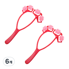 더플로우 볼륨업 바스트 롤러 가슴 마사지 롤러, 혼합색상, 6개