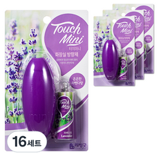 리빙굿 터치미니 화장실 방향제 세트 본품, 13ml, 16개, 라벤다향