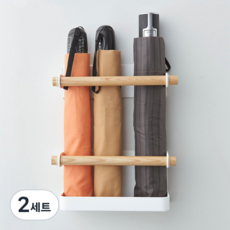 엘듀아 벽부착 선반 우산걸이, 2개