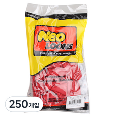 네오텍스 30 cm 라운드풍선, 펄 루비레드, 250개입