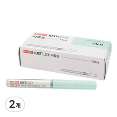 MORRIS Just Click 柔和螢光筆 S 替換筆芯, 24個, 薄荷