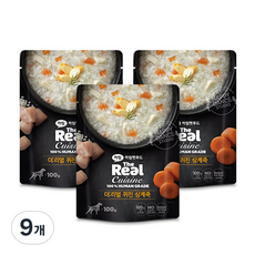 하림펫푸드 강아지 더리얼 퀴진 습식사료, 닭, 100g, 9개