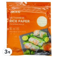 월남쌈 라이스페이퍼 사각, 300g, 3개