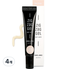 Jello Jello 3D壓花管狀立體鋸齒狀凝膠美甲, JT-25 Bear Beige, 10g, 4條