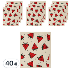 루비코코 홈카페 일러스트 리필 해동지 뽑아쓰는 키친타올 과일 하우스 4, 40개, 1개입