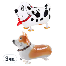 走路散步動物散步角色氣球2款套組 P25002A, 小狗A, 3套