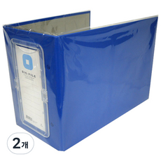 MUNHWA FILING SYSTEM 管夾式活頁夾 橫式 軍 A4 2孔 40 x 310 x 150 mm B896-7A, 藍色, 2個