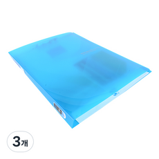 Alpha A4 Vivid彩色標籤槓桿文件夾, 藍色, 3個