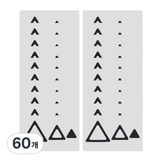 데이소이 다양한 모양 미끄럼 방지 스티커, 04 세모 블랙, 60개