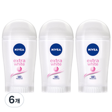 니베아 데오드란트 엑스트라 화이트 스틱타입, 40ml, 6개