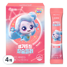 락피도 캐치티니핑 뼈가튼튼 칼슘젤리 복숭아맛, 225g, 4개