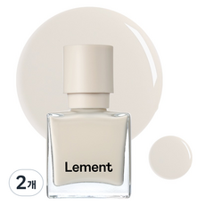 Lement 彩色指甲油, 9.5毫升, 2個, 63 香草白