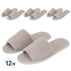 실내슬리퍼 타올천 C, 연회색, 12개