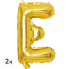 팡파티 레터링 알파벳 풍선 E 40cm, 골드, 2개