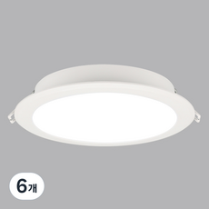 비츠온 멜리빙 LED 다운라이트 15.2cm 20W 매입등 방습 슬림 플리커프리, 주광색, 6개