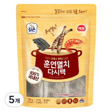 해표 훈연멸치 다시팩, 5개, 120g