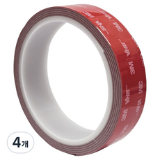 3M VHB 3M VHB Tape 壓克力泡棉雙面膠帶 灰色 24mm x 1.5m, 4個