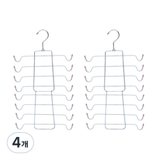에이러블 공간 절약 접이식 다층 옷걸이 롱 53.5cm B0147, 핑크, 4개