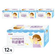 킹스봉 compact 위생롤백 대 30 x 40 cm, 대(L), 200개입, 12개