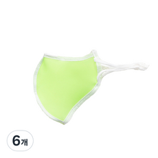 주누하우스 물놀이 워터 마스크 S, 1매, 6개, 연두