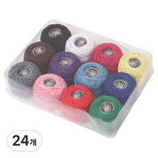 코히모 핸드메이드 DIY 컬러 십자수 자수실 5W0624, 랜덤발송, 24개