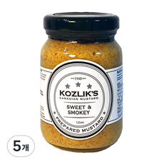 코즐릭스 머스타드 스윗 앤 스모키, 125ml, 5개