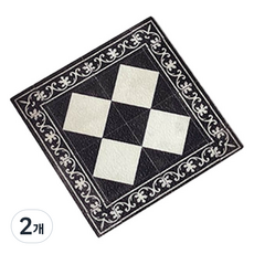 베이자플로우 갬빗 체스 GC 타일 코스터, 블랙, 2개