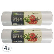 Maygreen 위생 롤백, 소(17 x 25 cm), 200개입, 4개