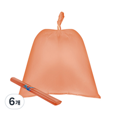 KINGSBONG Bipo 大型塑膠袋 62 x 80 cm 橘色 50入, 6個