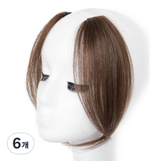 하이유니 와이드 사이드 뱅 앞머리 헤어피스 25cm, 라이트브라운, 6개