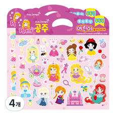 Petit 公主教育用貼紙 DA6004, 混合顏色, 4個